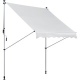 Outsunny Zunanje rolete z ročico, teleskopskim okvirjem in nastavljivim kotom, bele barve, 200x150 cm, (20744531) Cene