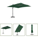  The Living Store Previsni senčnik z aluminijastim drogom 400x300 cm zelen - Previsni Senčnik, (21743146) Cene