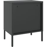  Noćni ormarići 2 kom crni 50 x 35 x 60 cm od stakla i čelika | shoptok.hr