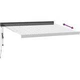 Tenda na uvlačenje antracit-bijela 3,5x2,5 m tkanina i aluminij | shoptok.hr