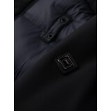 Ombre Men's long quilted jacket with large pockets - black | shoptok.hr