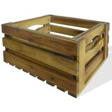vidaXL Komplet zabojev za jabolka 2 kosa trdni akacijev les | Shoptok.si