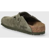 Birkenstock Natikače od brušene kože Boston za žene, boja: zelena | shoptok.hr