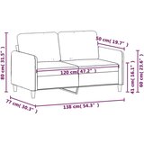  Dvosjed smeđi 120 cm baršunasti | shoptok.hr