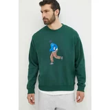 New Balance Bombažen pulover moški, zelena barva, MT41538NWG