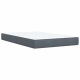Box spring krevet s madracem tamnosivi 120 x 200 cm baršunasti | shoptok.hr