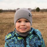 AGBO Children's autumn/ spring set: hat and tube scarf grey Grajan Cene