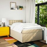  s oprugama i madracem krem 120 x 200 cm od tkanine | shoptok.hr