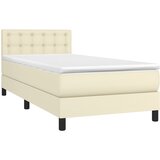  box spring s madracem LED krem 90x190 cm od umjetne kože | shoptok.hr