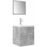  3-dijelni set kupaonskog namještaja siva boja betona drveni 41 x 38.5 x 46 cm | shoptok.hr