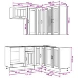  Kuhinjska jedinica LUCCA 8 kom. Bijela visokog sjaja - Bijela visokog sjaja 100 cm | shoptok.hr