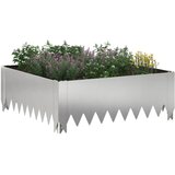  Ograda oko Travnjaka 4 kom. 60 x 60 x 20 cm Čelik Srebrna - Nehrđajući čelik 60 x 60 x 20 cm 4 | shoptok.hr