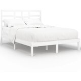 The Living Store Posteljni okvir bel iz trdnega lesa 140x190 cm - Posteljni Okvir, (21523781) | Shoptok.si