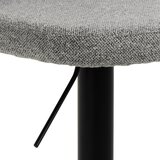 Actona Črn/siv barski stol z nastavljivo višino (višina sedeža 55 cm) Patricia – | Shoptok.si