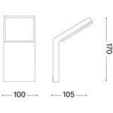 Ideal Lux - LED Spoljašnje zidno svetlo STYLE LED/8,5W/230V 3000K CRI 90 IP54 braon | Eponuda.com