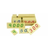Montessori Montesori Drvene numeričke pločice 1-9000 manje sa kutijom Cene