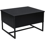 Livetastic klubska miza, 70/40,5-65,5/60 cm črna | Shoptok.si