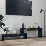 vidaXL TV omarica visok sijaj črna 180x30x43 cm iverna plošča | Shoptok.si