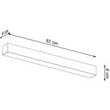  Stropna svetilka PINNE 67 bela, (21348217) | Shoptok.si