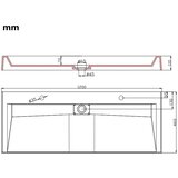  Umivaonik od lijevanih minerala/mramora 120 x 46 x 11 cm bijeli | shoptok.hr