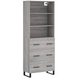 Maison Chic Visoka Komoda - Predalnik siva sonoma 69,5x34x180 cm inženirski les, (21720929) Cene