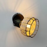 Fischer & Honsel Črna stenska svetilka Straw – | Shoptok.si