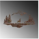 Asir zidna dekoracija metalna Jelen u šumi 38x70 cm | Eponuda.com