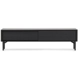 Kave Home Črna TV omarica v hrastovem dekorju 200x57x35 cm Lenon – | Shoptok.si