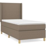  Box spring postelja z vzmetnico taupe 90x200 cm blago, (20792063) | Shoptok.si