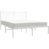  Metalni okvir za krevet s uzglavljem bijeli 135x190 cm | shoptok.hr