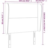  Uzglavlje s ušima krem 103x23x118/128 cm od tkanine | shoptok.hr