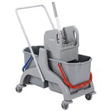 Bayersan Kolica za čišćenje podova sa cediljkom/PVC ram SIVA - 2 x 18 litara | Eponuda.com