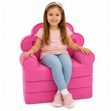 Lean Toys Otroški naslanjač 2v1 princeska roza | Shoptok.si