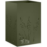  Vrtna saksija Maslinastozelena 50 x 50 x 75 cm Čelična vrata | shoptok.hr