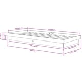  Posteljni okvir črn iz trdnega lesa 100x200 cm, (20646164) | Shoptok.si