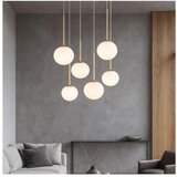  Ondaluce - Visilica na sajli JEWEL 6xE14/10W/230V Ø 55 cm zlatna/bela | Eponuda.com
