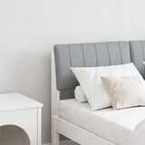 vidaXL Tapecirano vzglavje Svetlo siva 120 cm Masivno borovo les | Shoptok.si