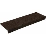  Prostirke za stepenice samoljepljive 15 kom 65x21x4 cm tamnosmeđe pravokutne rubove | shoptok.hr