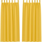 vidaXL Zavjese za zamračivanje 2 pcs žuta boja senfa 225 x 140 cm | shoptok.hr