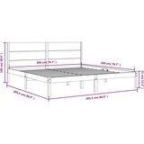  Posteljni okvir iz trdne borovine 200x200 cm, (20646911) | Shoptok.si