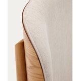 Kave Home Bež/naravna zakonska postelja iz masivnega jesena z letvenim dnom 180x200 cm Octavia – | Shoptok.si