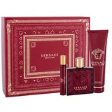 Versace Eros Flame darilni set parfumska voda 100 ml + gel za prhanje 150 ml + parfumska voda 10 ml za moške