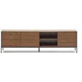 Kave Home TV omarica v orehovem dekorju v naravni barvi 195x55 cm Vedrana – Cene