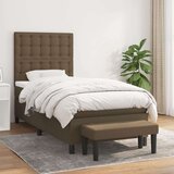  Box spring postelja z vzmetnico temno rjava 80x200 cm blago, (20899848) Cene