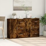 Komoda 2 kom dimljeni hrast 60x31x70 cm od konstruiranog drva | shoptok.hr
