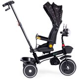 ECO TOYS Dječji tricikl sa okretnim sjedalom, ručkom za guranje, crna, | shoptok.hr