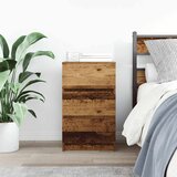  Noćni ormarić s 3 ladice staro drvo 39x35x65 cm | shoptok.hr