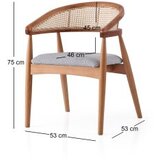 Hanah home Trpezarijska stolica Atlas 4351, 53x75x53 cm, Siva | Eponuda.ba