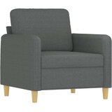  Fotelj s stolčkom za noge temno siv 60 cm blago | Shoptok.si