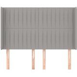  Uzglavlje s ušima svjetlosivo 147x16x118/128 cm od tkanine | shoptok.hr